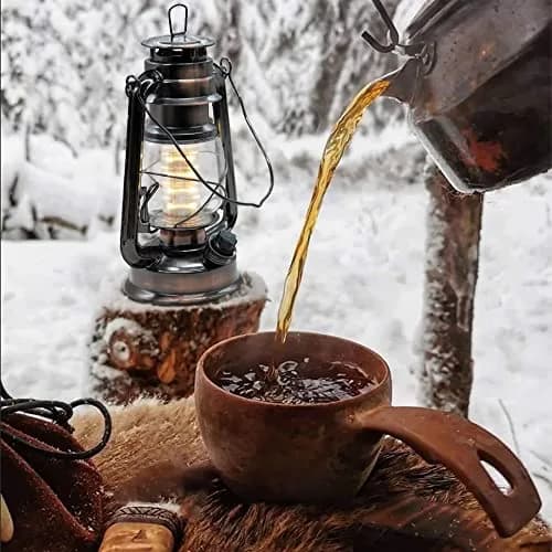 YAKii LED Vintage Lantern Metal Hanging Hurricane 34.29cm (13.5") | Dimmable Warm White Light for Power Outages & Camping thumbnail 6