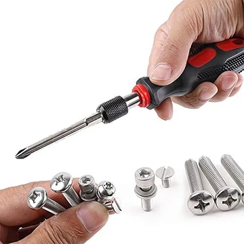 Rocaris 12 Pack 100mm (3.93") Hex Shank Magnetic Screwdriver Bits Set | S2 Steel, Slotted & Cross Head thumbnail 6