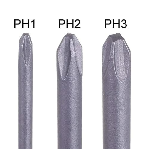 Rocaris 12 Pack 100mm (3.93") Hex Shank Magnetic Screwdriver Bits Set | S2 Steel, Slotted & Cross Head thumbnail 8