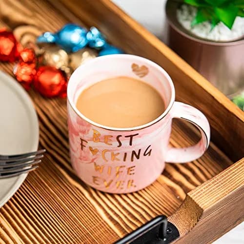 Hendson Marble Ceramic Coffee Mug Cup 340ml (11.5 Fl Oz) | Romantic Gift for Wife thumbnail 3