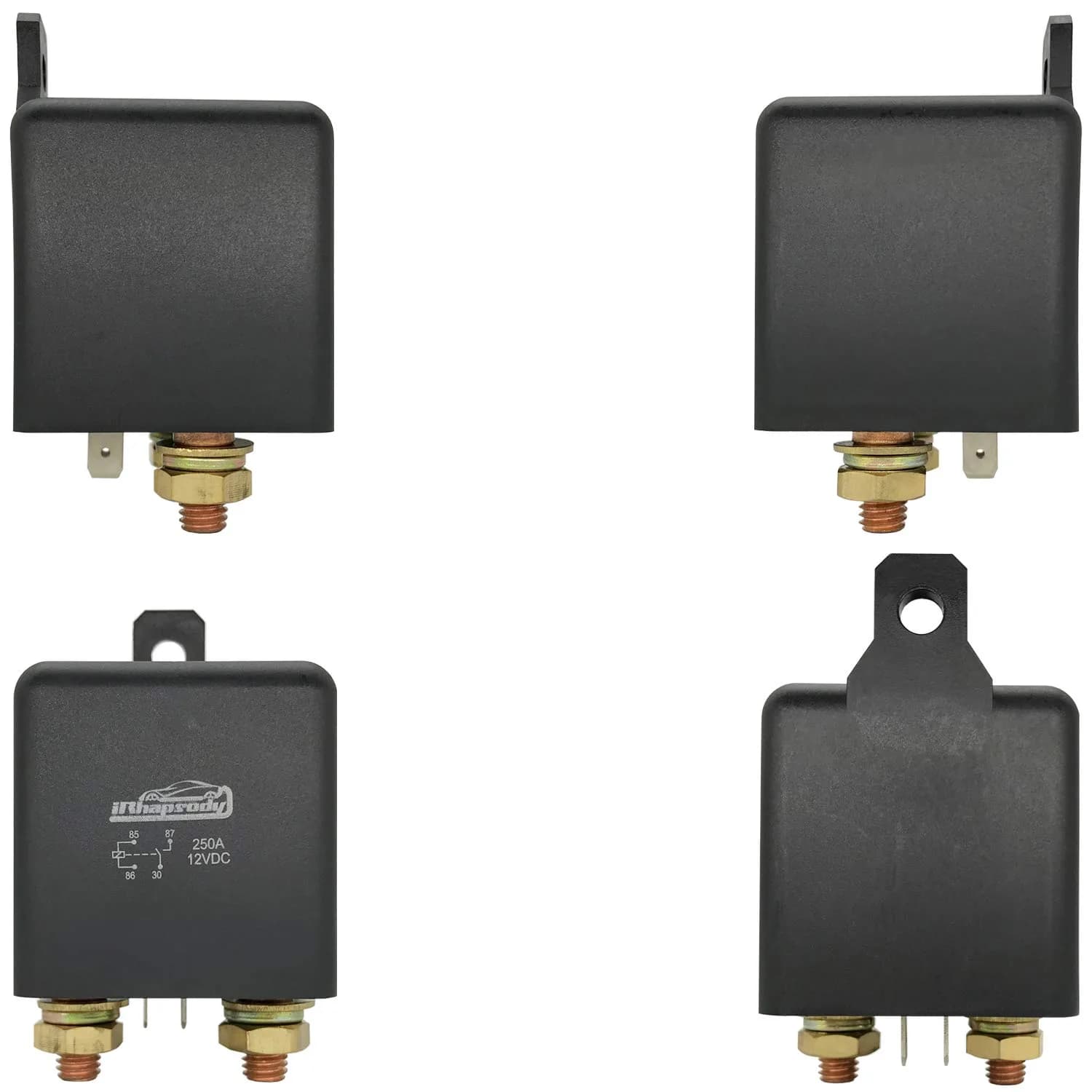 iRhapsody 12V DC 250A Continuous Duty SPST 4-Pin High Power Relay | Split Charge Relay for Heavy Duty Applications - view 3