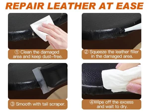 SEISSO 12 Colors Leather Repair Kit | Heavy Duty Vinyl, for Furniture Car Seats Couches Sofa Shoes Boat, Purses Jacket Leather Paint - view 5