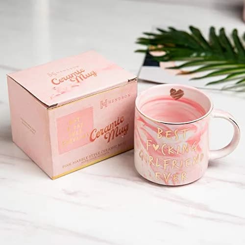 Hendson Pink Marble Mug 11.5oz | Romantic Coffee Cup for Her thumbnail 2