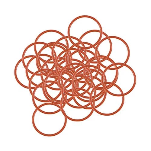 uxcell Red Silicone O-Ring 16mm OD x 14mm ID x 1mm Width | Pack of 30 VMQ Seal Rings thumbnail 1