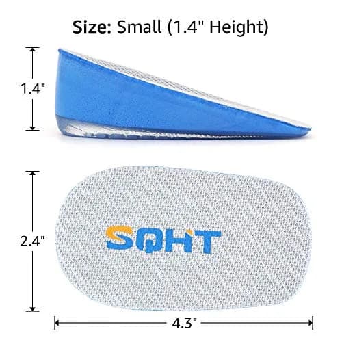 SQHT Heel Lift for Achilles Tendonitis, Heel Pain & Leg Discrepancy | 1.4" Height Boost for Men & Women thumbnail 5