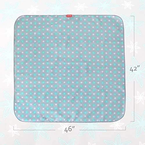 Moonsea Green Flower Splat Mat 106.7cm x 116.8cm (42x46 Inch) | Waterproof & Machine Washable Floor Protector thumbnail 2