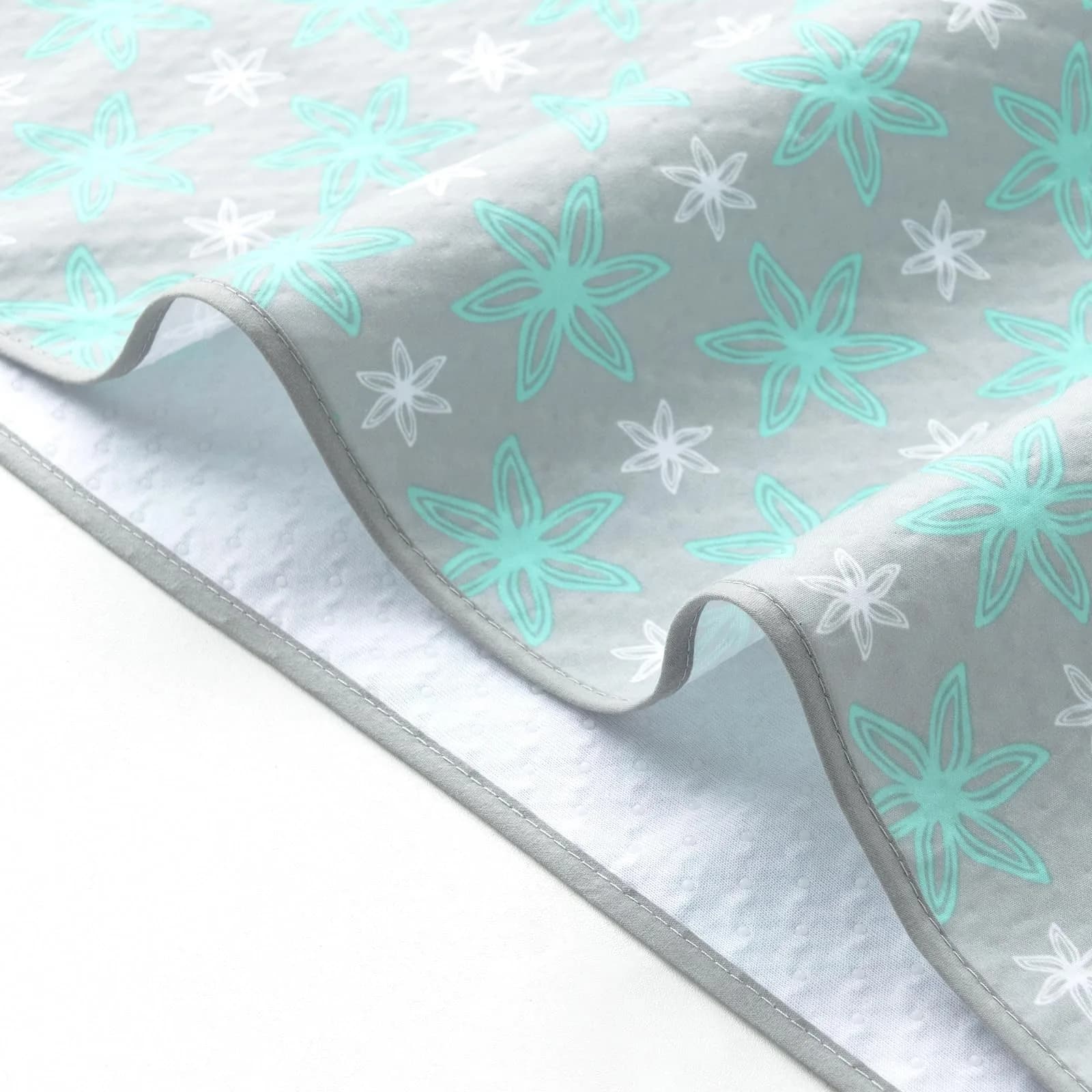 Moonsea Green Flower Splat Mat 106.7cm x 116.8cm (42x46 Inch) | Waterproof & Machine Washable Floor Protector - view 3