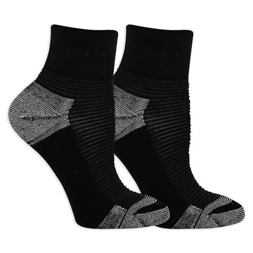 Dr. Scholl's Advanced Relief Blisterguard Socks for Women | 2 Pairs, Textured Black, 4-10 US thumbnail 1