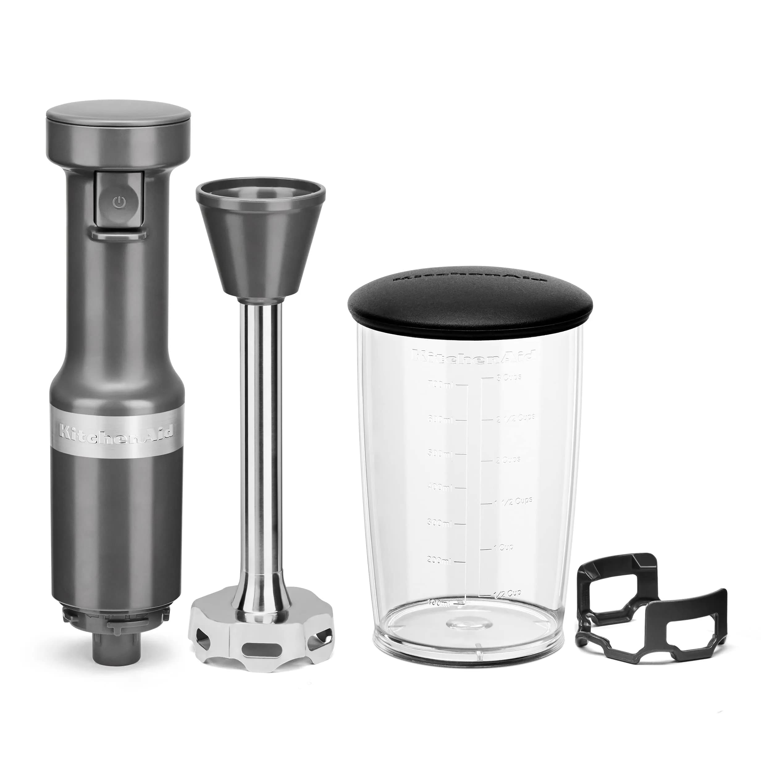 KitchenAid Variable Speed Corded Hand Blender KHBV53, Charcoal Grey | 180W Power for Smoothies & Soups - view 3