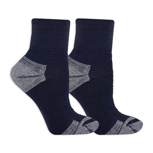 Dr. Scholl's Advanced Relief Blisterguard Socks - 2 Pairs, Textured Navy, Women's Size 4-10 US | APMA Accepted for Foot Health thumbnail 1