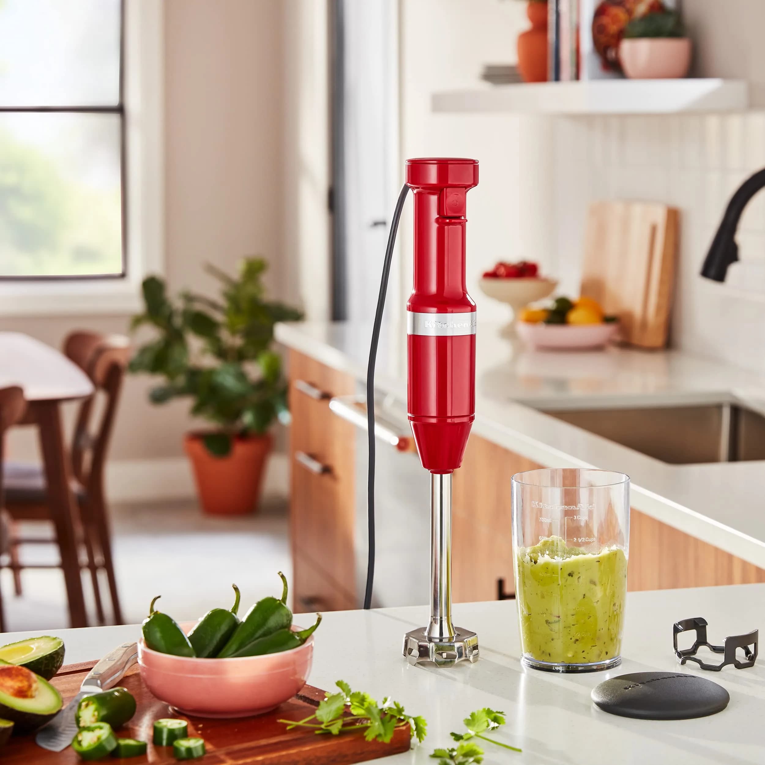 KitchenAid Variable Speed Corded Hand Blender KHBV53, Empire Red | 180W 1.0L (33.8 Fl Oz) - view 4