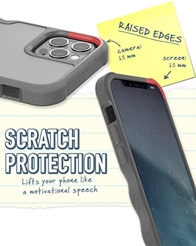 Smartish Gripzilla MagSafe Case for iPhone 12 Pro Max, Heavy Duty Grip, Gray | Shockproof Protection thumbnail 4