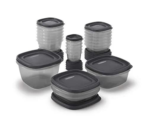 Rubbermaid EasyFindLids Food Storage Containers with SilverShield Antimicrobial Protection, 42-Piece Set, BPA-Free, Grey | Airtight & Nesting Kitchen Pantry Storage thumbnail 2