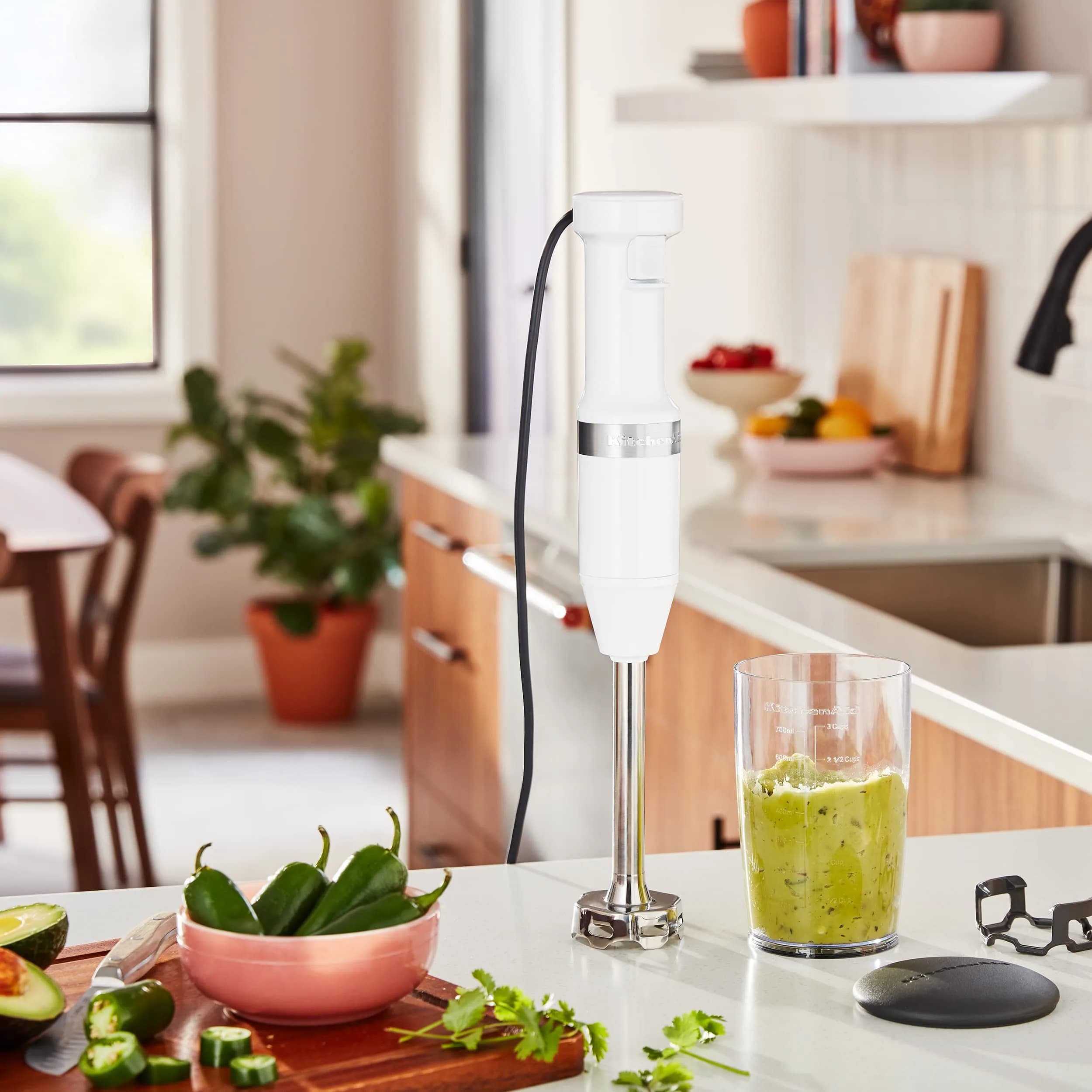 KitchenAid Variable Speed Corded Hand Blender KHBV53 White 180W (0.24 Gallon) | Blends Smoothies, Soups, Sauces - view 5