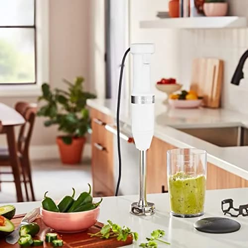 KitchenAid Variable Speed Corded Hand Blender KHBV53 White 180W (0.24 Gallon) | Blends Smoothies, Soups, Sauces thumbnail 5