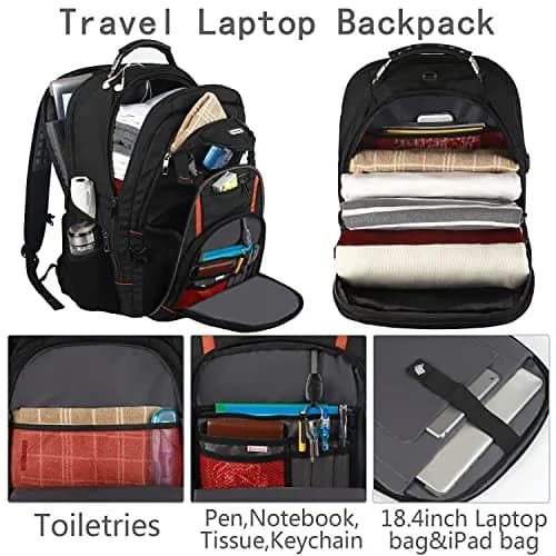 YALIXIAN Extra Large 18.4 Inch Laptop Backpack 55L (46.5cm x 41.4cm x 25.9cm) | Water Resistant RFID Anti-Theft Travel Backpack thumbnail 2