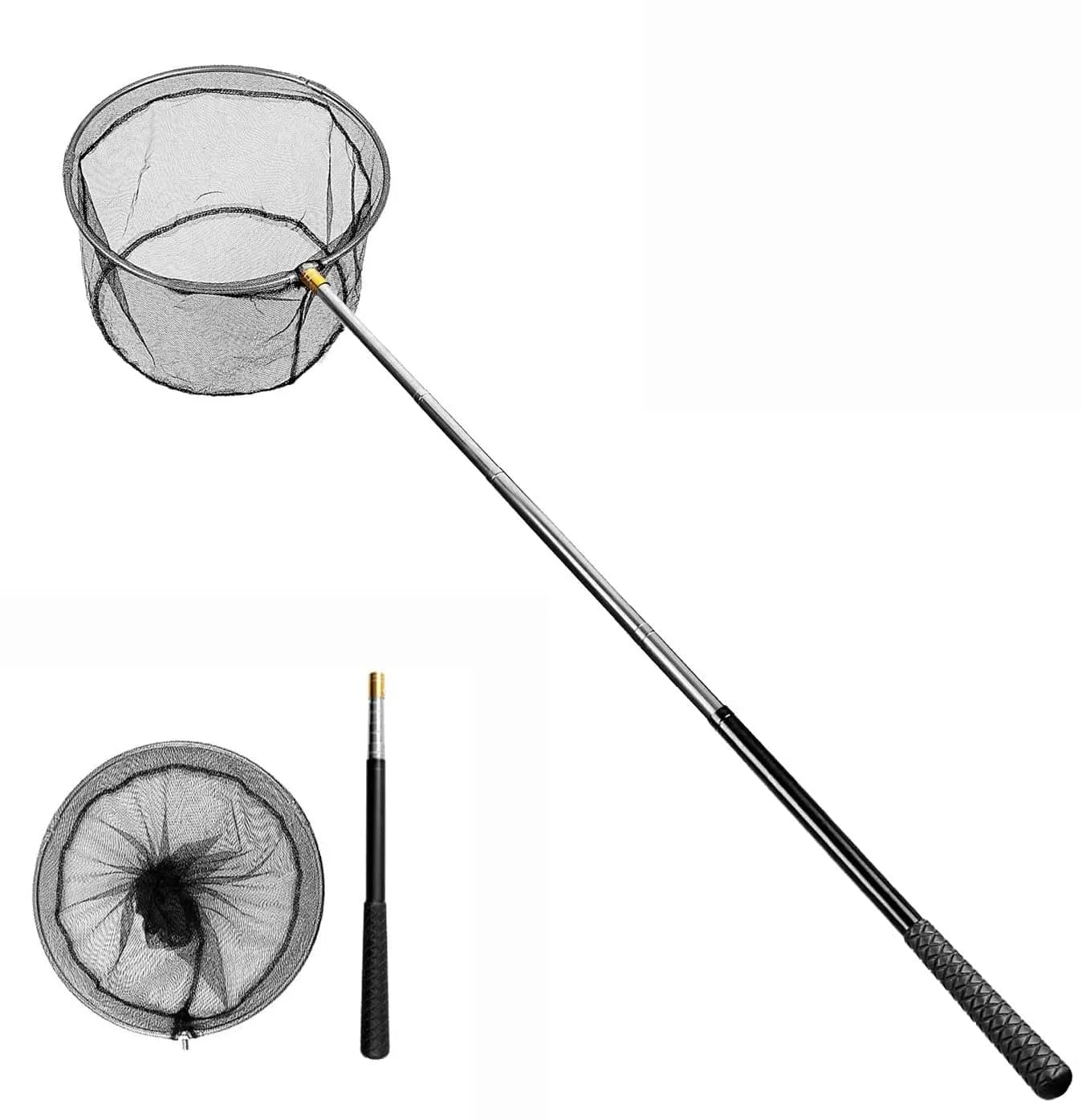 Mingjieus Pool Skimmer Net with 58" Stainless Steel Telescopic Pole | Heavy Duty Leaf Rake for Pools & Ponds - main product image