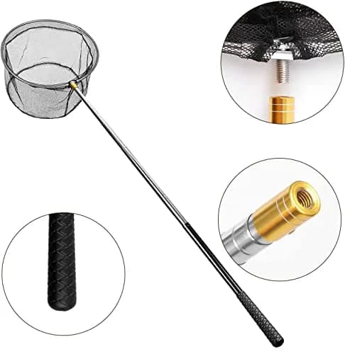 Mingjieus Pool Skimmer Net with 58" Stainless Steel Telescopic Pole | Heavy Duty Leaf Rake for Pools & Ponds thumbnail 3