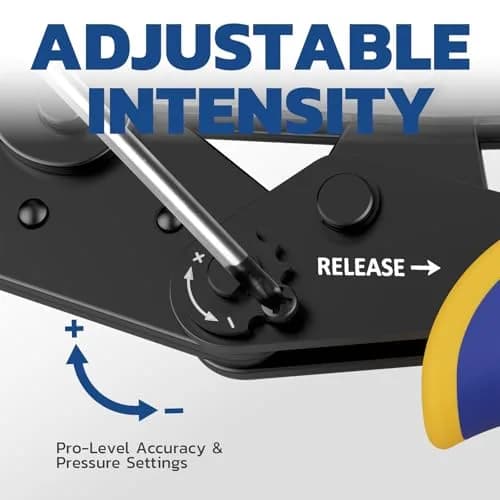 haisstronica Ratchet Crimping Tool for Insulated Terminals, AWG 22-10, 230mm (9 inch) | Professional Wire Crimper with Adjustable Star Wheel thumbnail 5