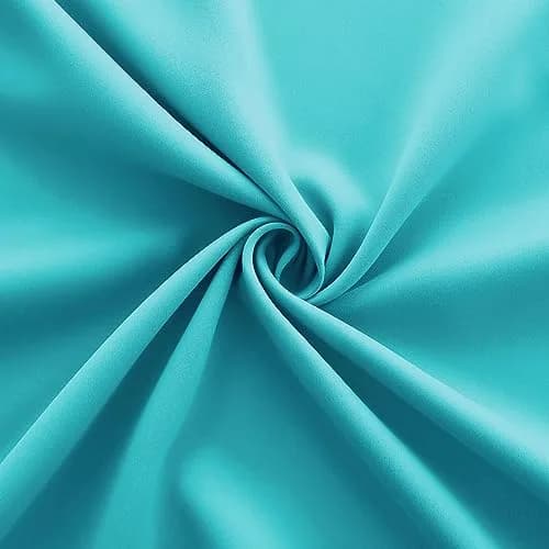 KOUFALL Turquoise Short Curtains - 24 Inch Length | Blackout Room Darkening, Rod Pocket, Set of 2 thumbnail 5