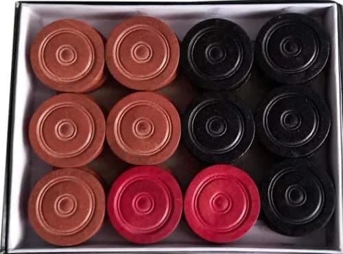 TAZAS Carrom Board Wood Coins & Striker Set | 24 Coins + 1 Striker, Standard Edition thumbnail 2