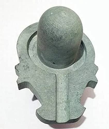 athizay Stone Shivling Statue - Grey - 10 cm | Handcrafted Gorara Stone for Pooja & Meditation thumbnail 8