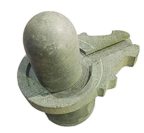 athizay Stone Shivling Statue - Grey - 10 cm | Handcrafted Gorara Stone for Pooja & Meditation thumbnail 9