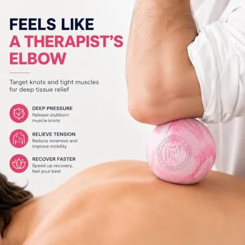 FITZELAR Massage Lacrosse Ball 6.5 cm (2.5 Inch) | Myofascial Release for Deep Tissue Muscle Knots thumbnail 4