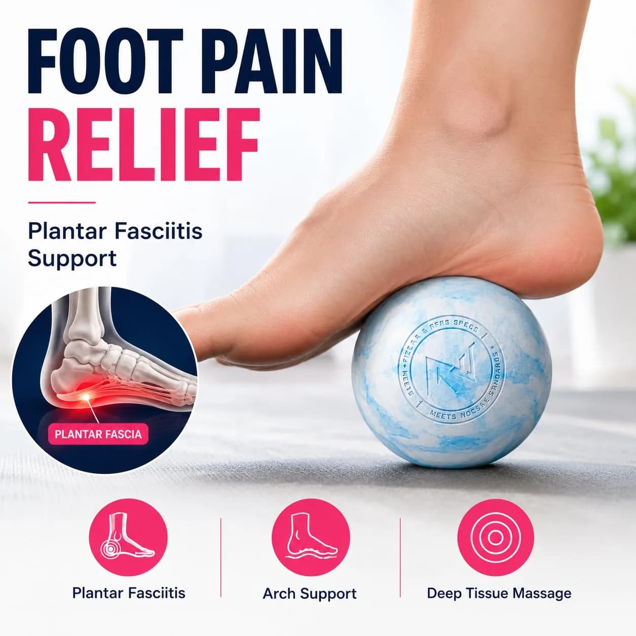 FITZELAR Massage Lacrosse Ball 6.5 cm (2.5 Inch) | Myofascial Release for Deep Tissue Muscle Knots - view 5