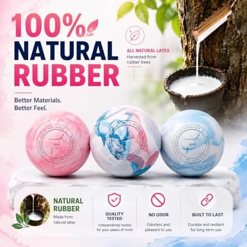 FITZELAR Massage Lacrosse Ball 6.5 cm (2.5 Inch) | Myofascial Release for Deep Tissue Muscle Knots thumbnail 2