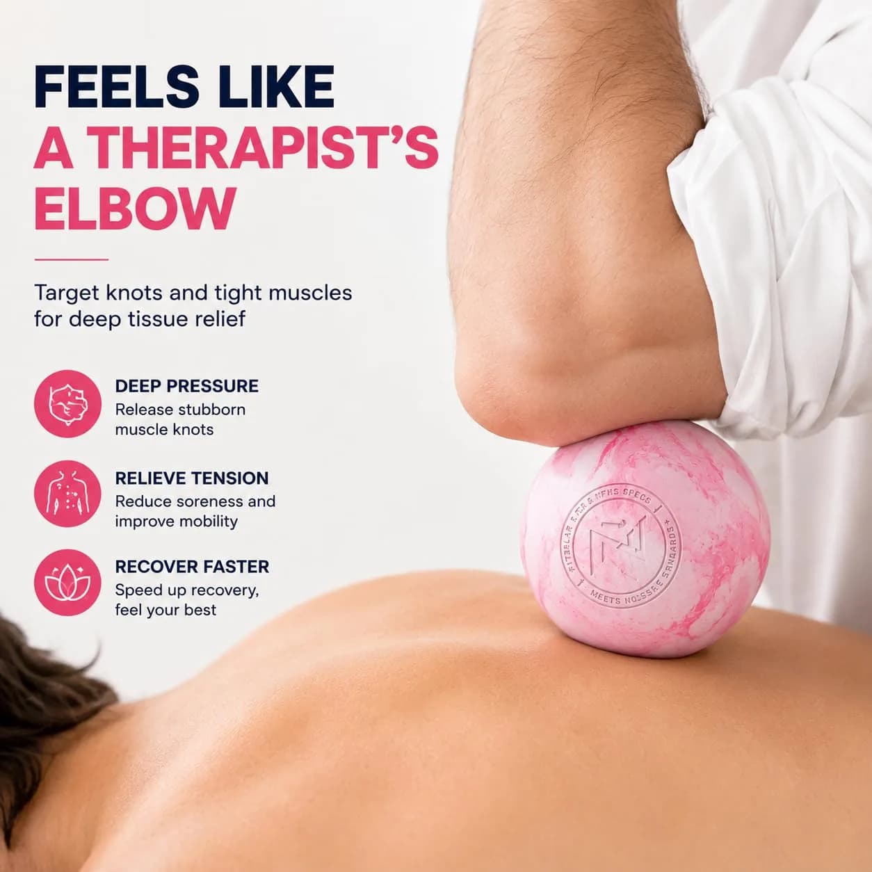 FITZELAR Massage Lacrosse Ball 6.5 cm (2.5 Inch) | Myofascial Release for Deep Tissue Muscle Knots - view 4