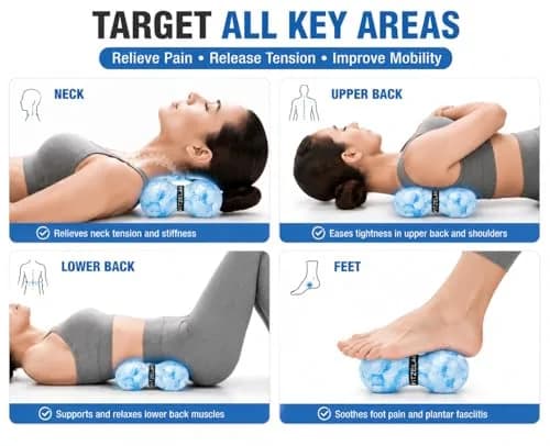 FITZELAR Double Lacrosse Massage Ball 13cm (5") | Peanut Shape for Deep Tissue Back & Waist Pain Relief thumbnail 3