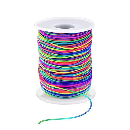 LUSTEMBER Rainbow Elastic Beading Cord 1mm (165 ft / 50 m) | Stretchy Jewelry Making Thread for Bracelets & Crafts thumbnail 1