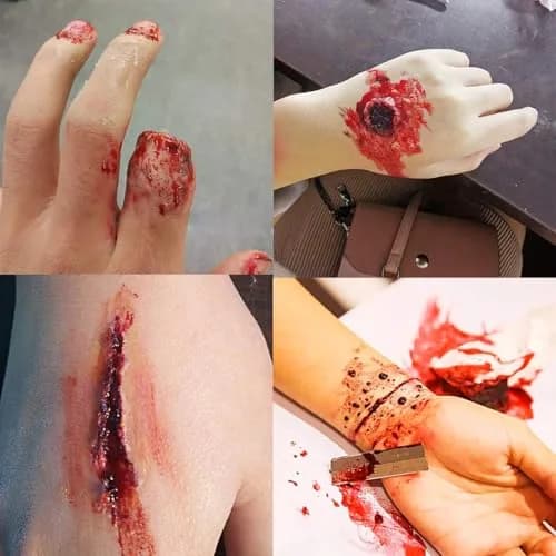 MEICOLY SFX Makeup Kit with Scar Wax & Blood Gel | Realistic Special Effects for Cosplay & Halloween thumbnail 2
