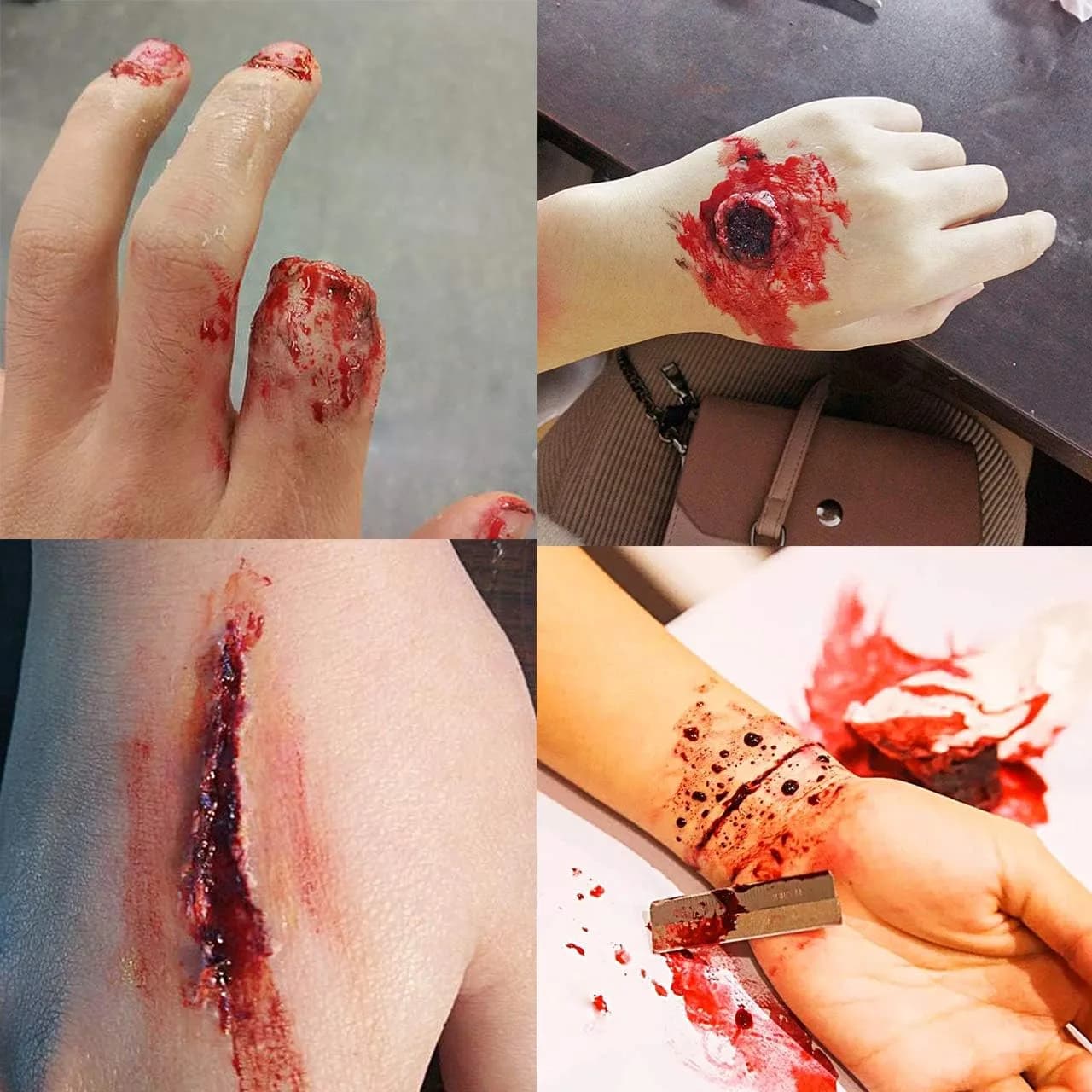 MEICOLY SFX Makeup Kit with Scar Wax, Spatula & Fake Blood Gel | Realistic Special Effects for Cosplay & Halloween - view 2