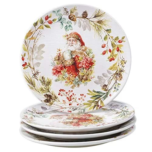 Certified International Christmas Story 11" Dinner Plates | Festive Santa Design, Large, Set of 4 thumbnail 1