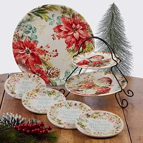 Certified International Christmas Story 11" Dinner Plates | Festive Santa Design, Large, Set of 4 thumbnail 6