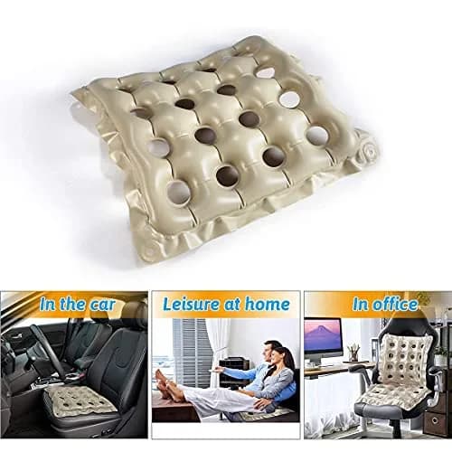 SUNSHINE-MALL Inflatable Seat Cushion 19x19 inch | Water & Air Adjustable, Lightweight for Wheelchair & Office Use thumbnail 2