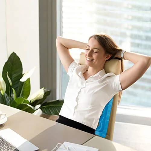 SUNSHINE-MALL Office Chair Cushions, air Cushion seat, sit Cushion, with air Vent, 19 inch, Blue | Ergonomic Seat Support for Office & Wheelchair thumbnail 7