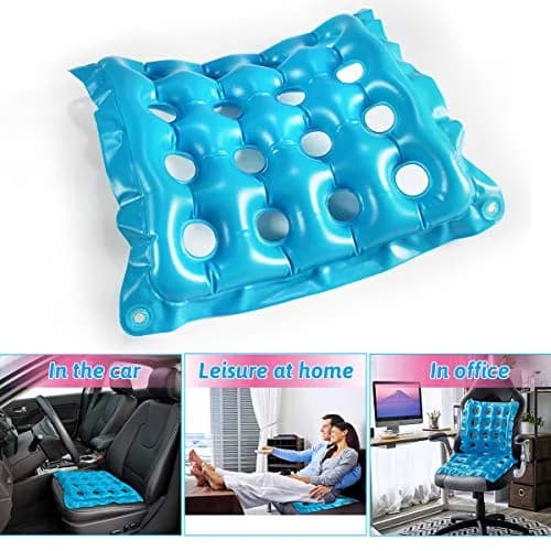 SUNSHINE-MALL Office Chair Cushions, air Cushion seat, sit Cushion, with air Vent, 19 inch, Blue | Ergonomic Seat Support for Office & Wheelchair thumbnail 8