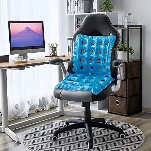 SUNSHINE-MALL Office Chair Cushions, air Cushion seat, sit Cushion, with air Vent, 19 inch, Blue | Ergonomic Seat Support for Office & Wheelchair thumbnail 2