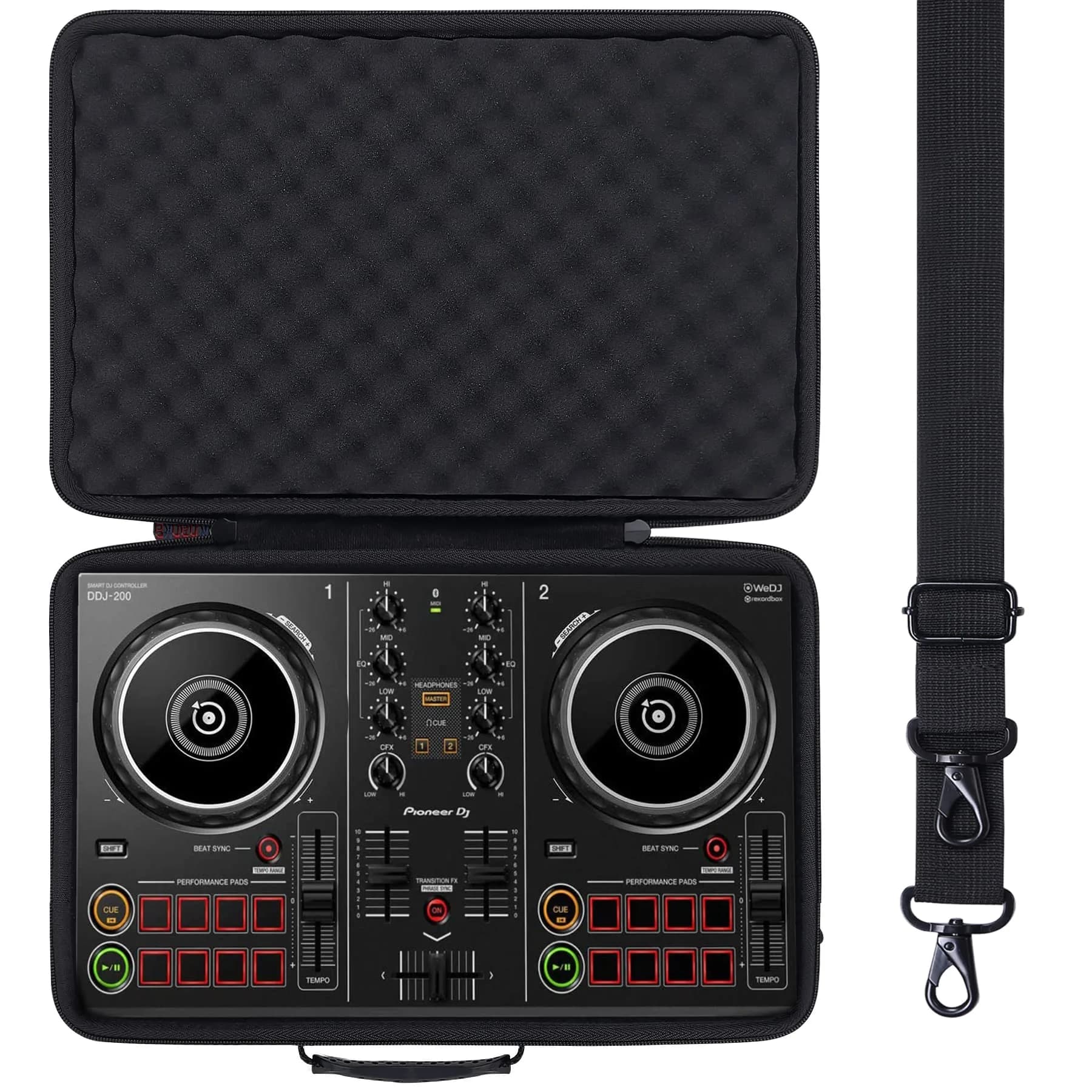khanka Hard Travel Case for Pioneer DDJ-200 DJ Controller | 40.4cm (15.9") x 26.4cm (10.4") x 6.9cm (2.7")