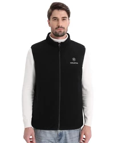 Venustas Men's Heated Fleece Vest with 6 Heating Zones & Battery Pack | Lightweight, Insulated, 10H Runtime thumbnail 2