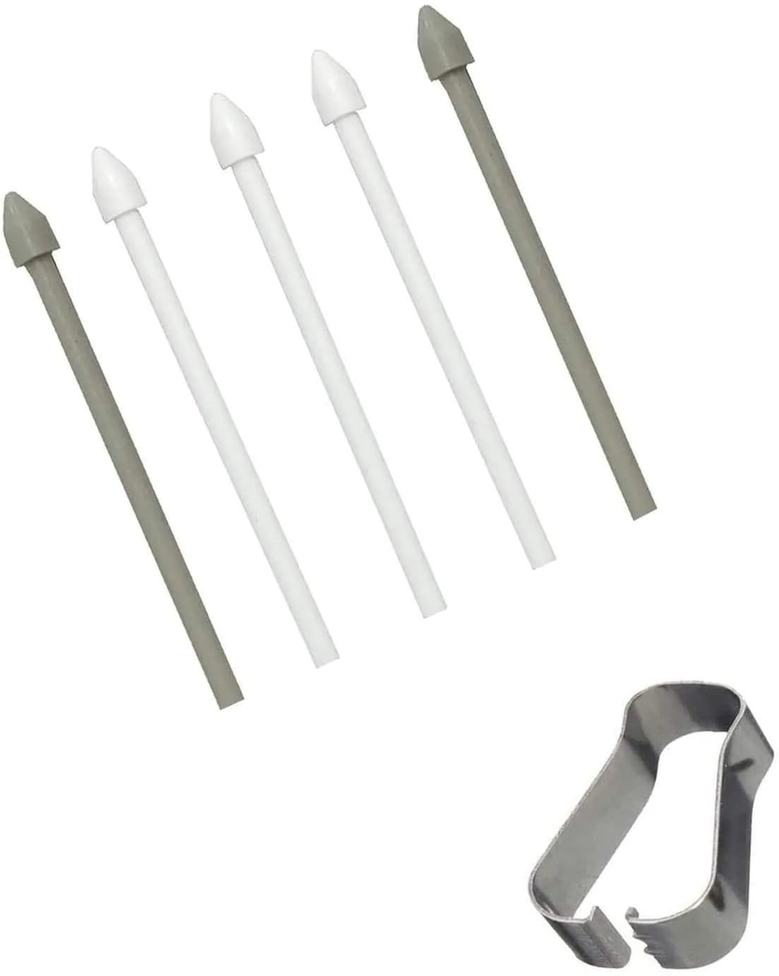 ubrokeifixit White Stylus Pen Replacement Tips for Samsung Galaxy Tab S6 Lite 10.4" (5 Tips + 1 Tweezer) — P610 Tips-White