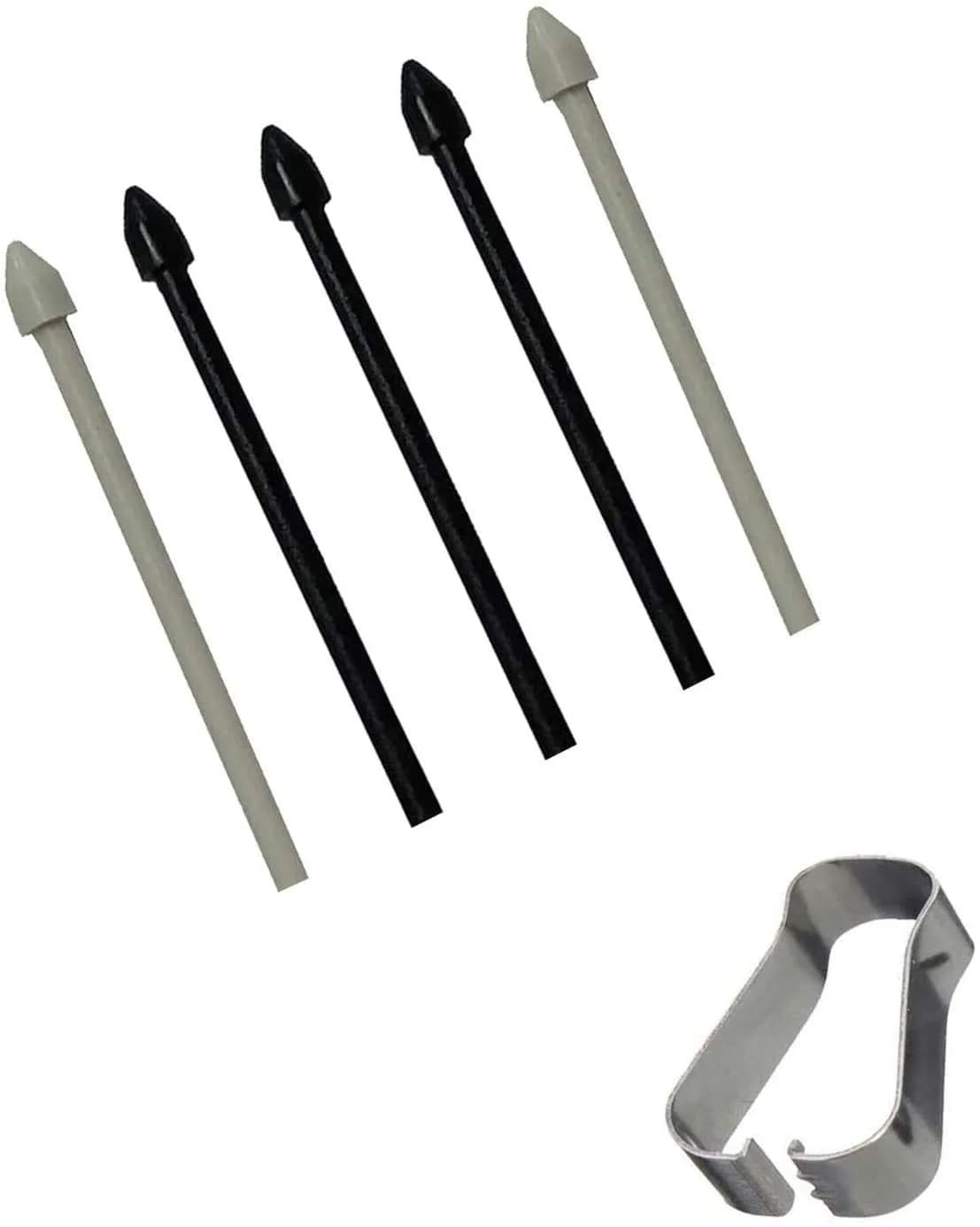 ubrokeifixit Black Stylus Pen Replacement Tips for Samsung Galaxy Tab S6 Lite 10.4" (5 Tips + 1 Tweezer) — P610 Tips-Black