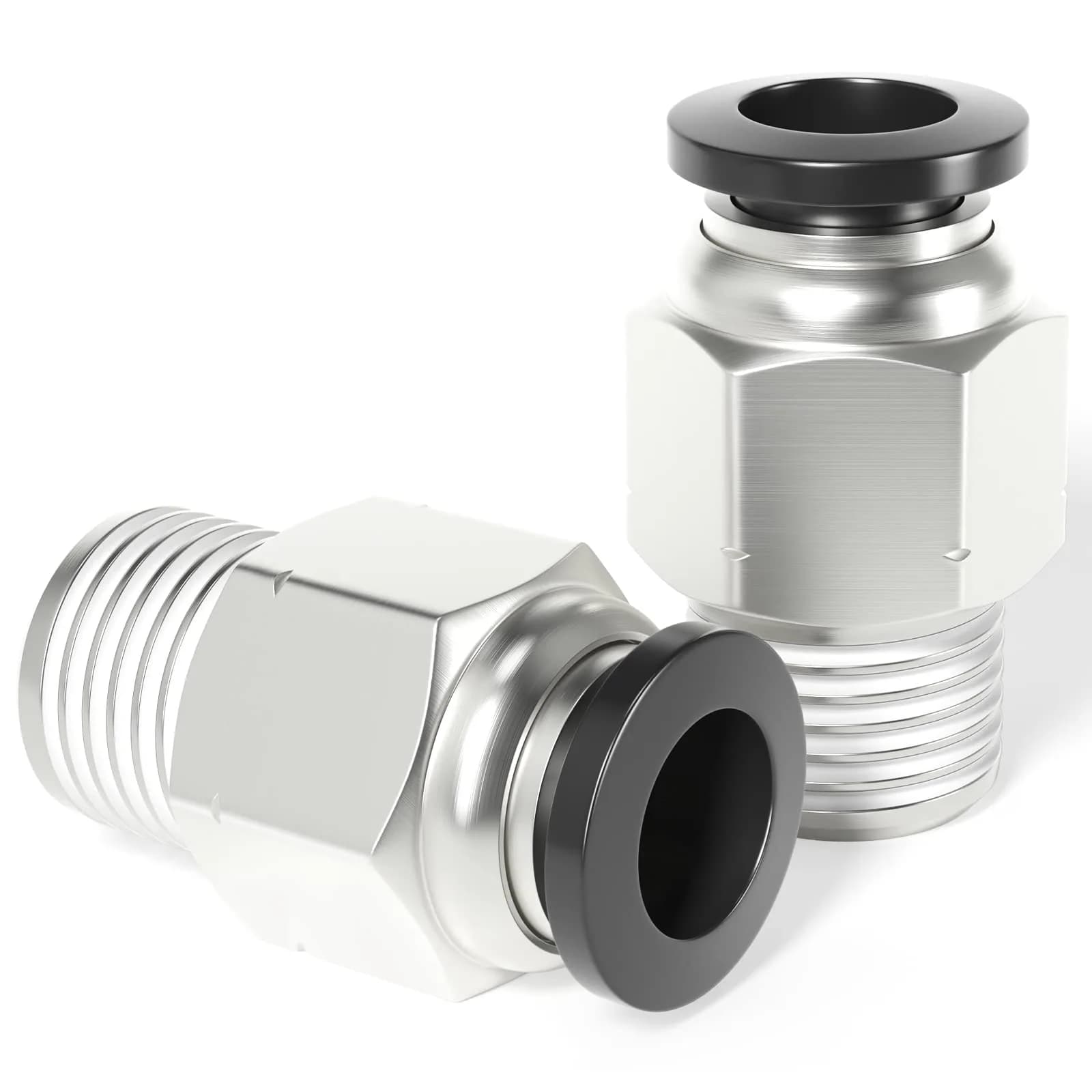 TAILONZ 1/4" Tube OD x 1/8" NPT Straight Push to Connect Fitting 20Pcs | Copper & Plastic, Water & Air Compatible