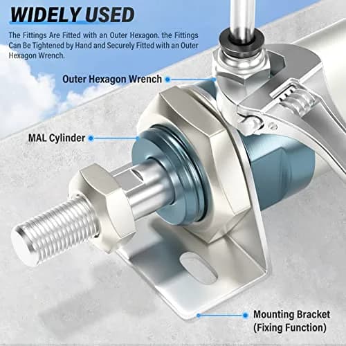 TAILONZ 1/4" Tube OD x 1/8" NPT Straight Push to Connect Fitting 20Pcs | Copper & Plastic, Water & Air Compatible thumbnail 5