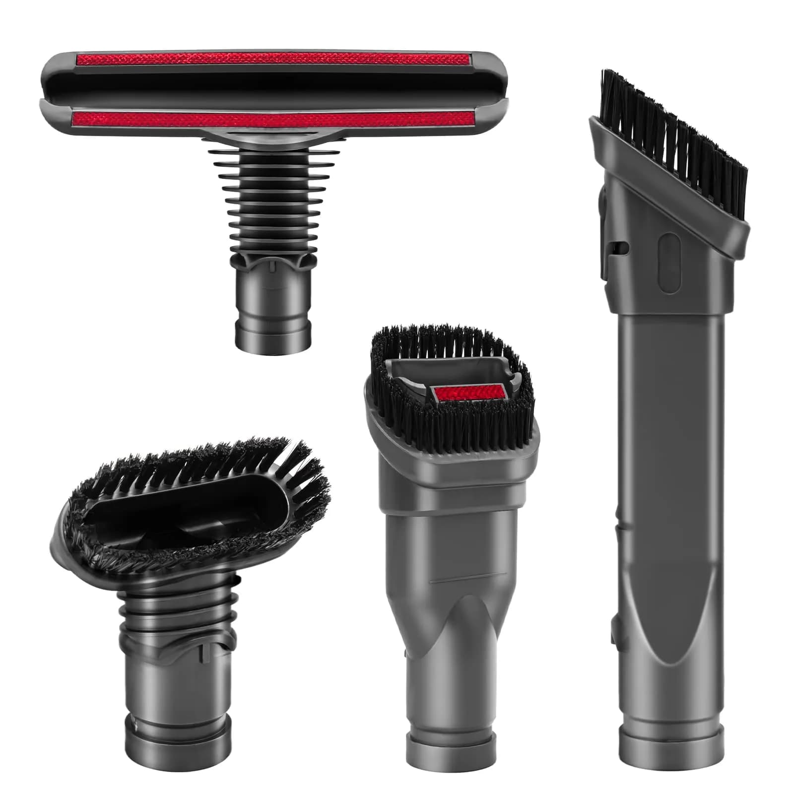 Garbage fighter Replacement Attachments Tools Brush Kit for Dyson V6 V7 V8 V10 DC24 DC33 DC35 DC44 DC58 DC59 DC62 DC74 | 4-piece vacuum accessory set