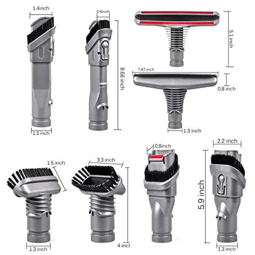 Garbage fighter Replacement Attachments Tools Brush Kit for Dyson V6 V7 V8 V10 DC24 DC33 DC35 DC44 DC58 DC59 DC62 DC74 | 4-piece vacuum accessory set thumbnail 2