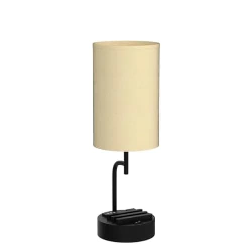 Dreamholder Modern Desk Lamp with 3 USB Ports & AC Outlet | Bedside & Office Lighting (Pack of 2) thumbnail 4